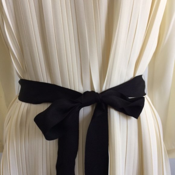 J Peterman Ivory Pleated Blouse M - Picture 3 of 12